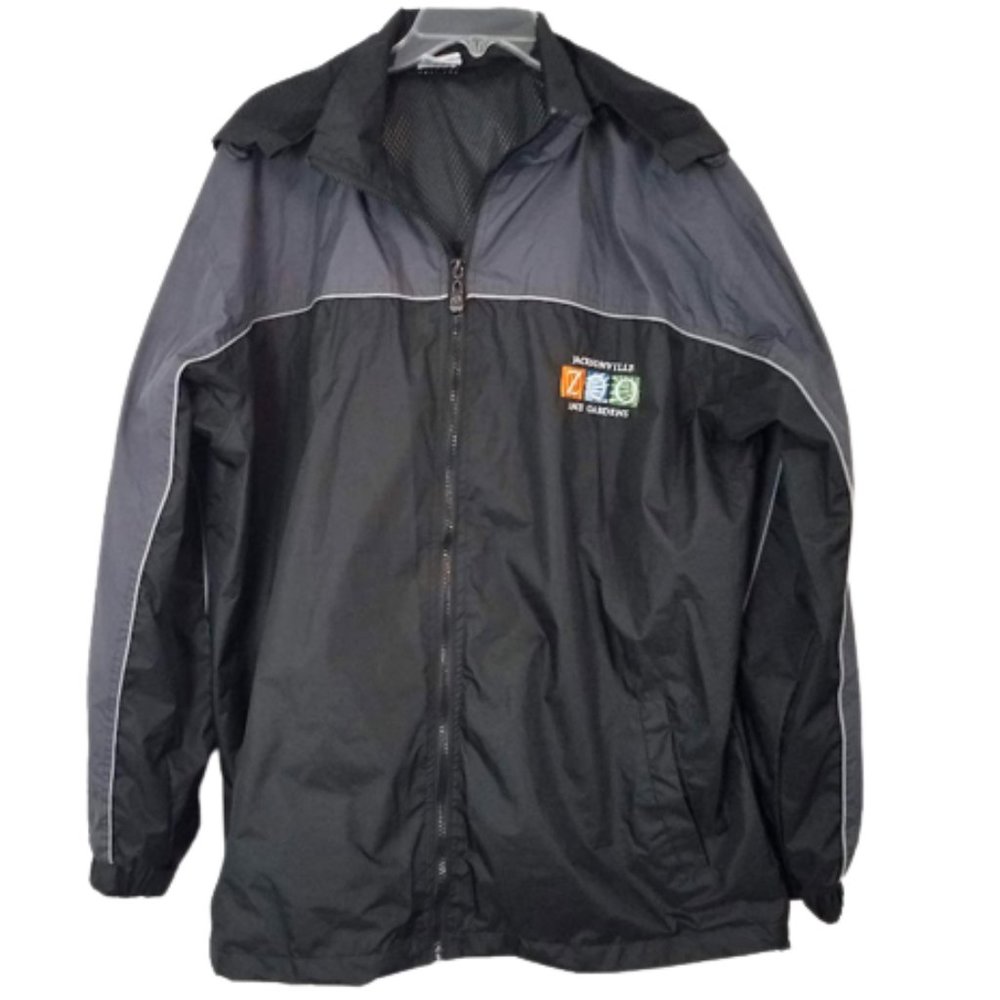 DIMCO Jacksonville Zoo Black Zipper Hoodie Windbreaker Jacket - Men's XXL